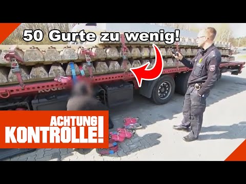 24 Tonnen Ladung mit nur 10 Spanngurten gesichert?! |2/2| Kabel Eins | Achtung Kontrolle