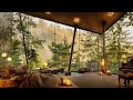 🌤️ Early Morning Bedroom in Forest with  Slow Piano Jazz Music ☕ - Relaxing Jazz for Work , Study