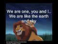 Lion King 2 We Are One W Lyrics