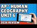 Comprehensive AP Human Geography Unit 6 Review: Cities & Urban Processes