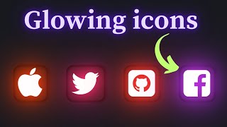 How to Create Glowing Icons using HTML & CSS only #html #css #icon #glowing