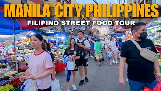 MANILA CITY,PHILIPPINES-STREET FOOD AND MARKET SCENES | QUIAPO MARKET TOUR [4k]