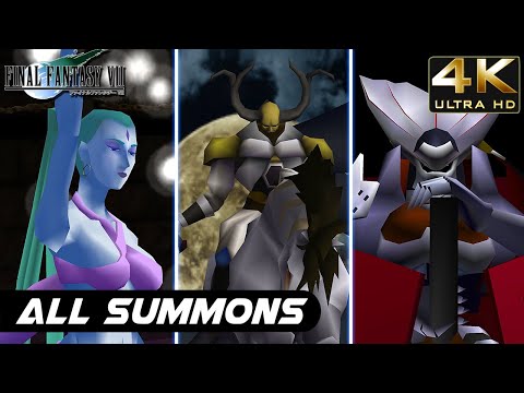 Final Fantasy VII - All Summons Full Screen [4k]