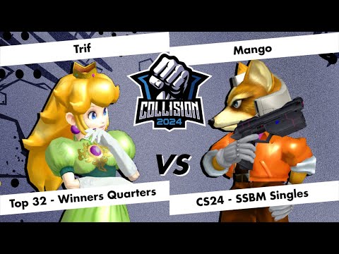 Collision 2024 - Trif (Peach) VS Mango (Fox) - Melee Top 32 - Winners Quarters