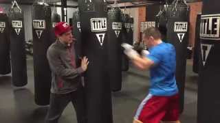 preview picture of video 'Boxing bag-work test 1; Oleg @ Title Boxing Malvern, March '15 #GetBackToTraining'