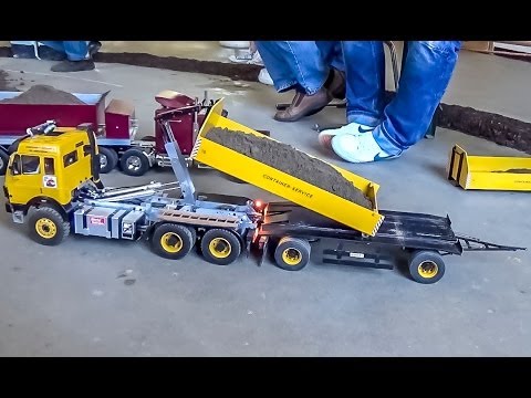 RC Container Truck and Trailer ACTION!