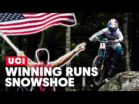 The Final Battle for World Cup Success | Winning Runs from UCI MTB Snowshoe 2019