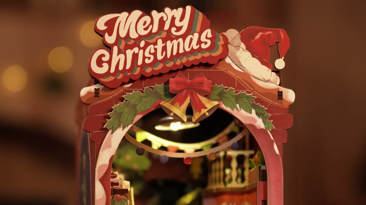 RoboTime 3D skladačka Záložka Vianočná ulička