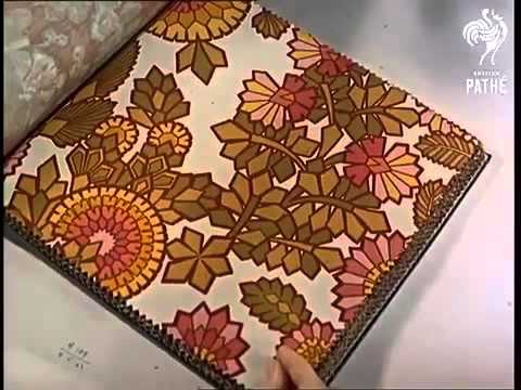 Diseño y fabricación papeles pintados  Sanderson 1968