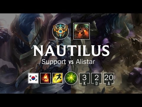 Nautilus Support vs Alistar - KR Challenger Patch 8.20