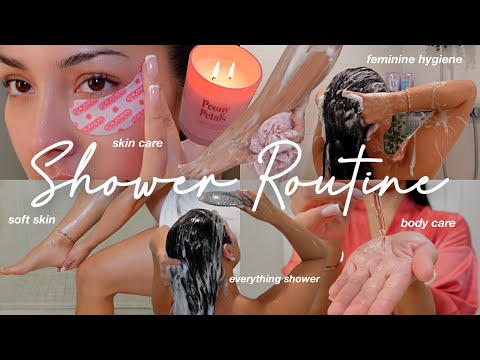 EVERYTHING SHOWER ROUTINE 2026 🛁🫧 smell good 24/7, feminine hygiene, body care, self care motivation