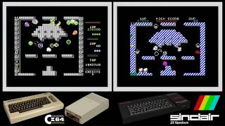 C64 vs ZX Spectrum : BUBBLE BOBBLE (Side by side comparison)
