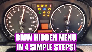 How to access HIDDEN MENU on BMW 1 series, 3 series, 5 series 6, 7 Series, X1, X3, X5, X6 in 4 steps