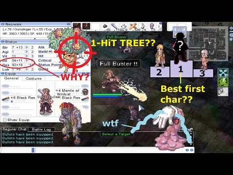 Ragnarok PreRenewal - Gunslinger Cheapest Farmer? FULL BUSTER ONE-SHOT MADNESS !!