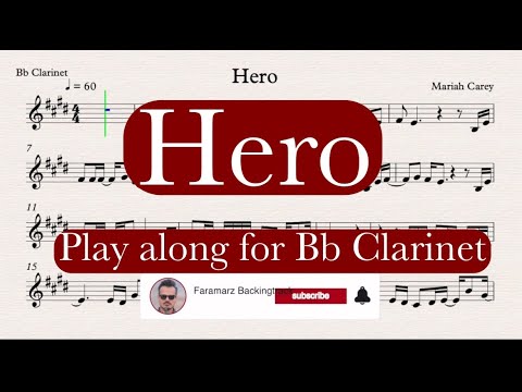 Hero - Mariah Carey | Play along for Bb Clarinet