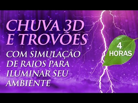3D Rain and Thunder With Lightening Effect - To Sleep and Relax (4h00)