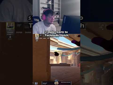 s1mple reacting to techno4k in the clutch #s1mple #navi #navination #techno4k #mongolz #cs2 #faceit