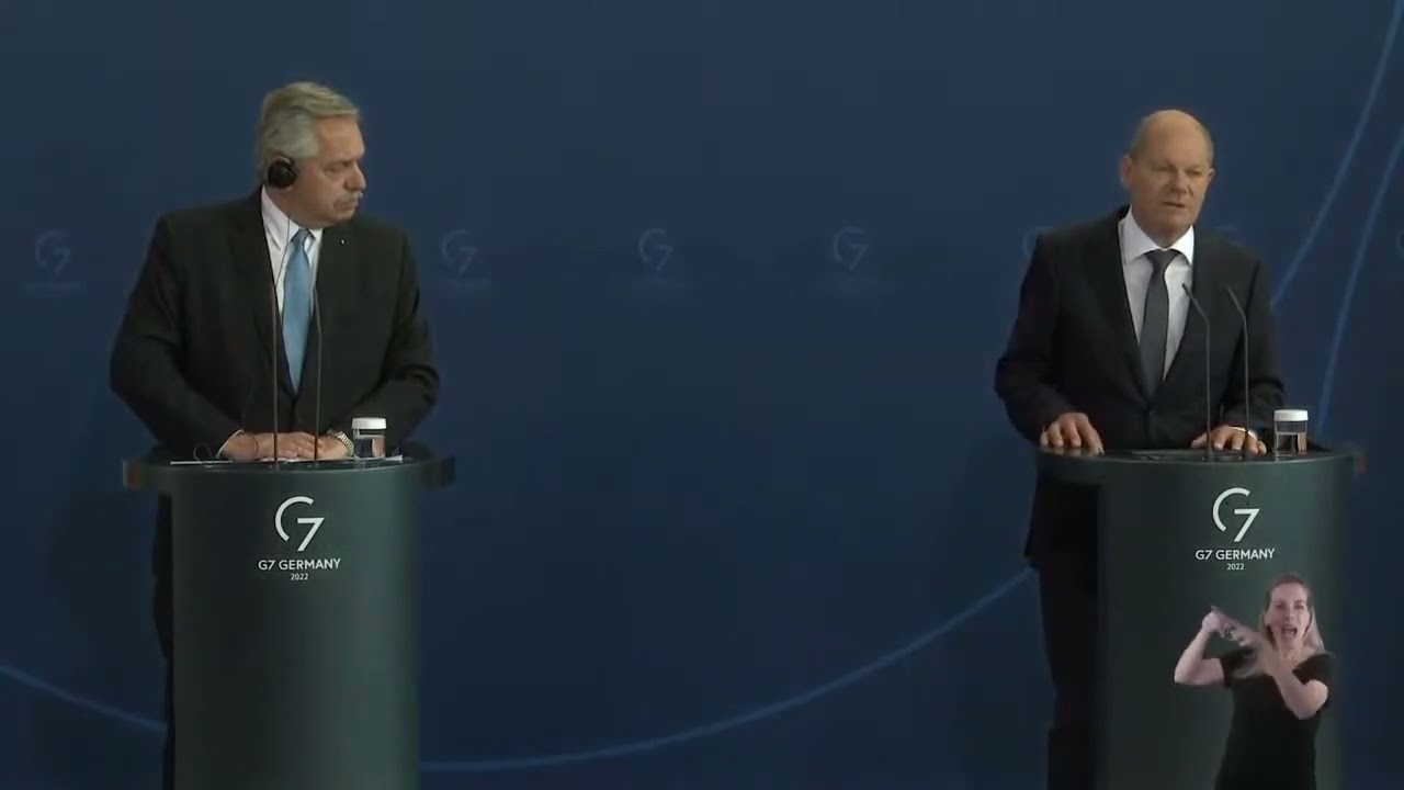 Alberto Fernández en Alemania: "Condenamos la agresión a Ucrania"