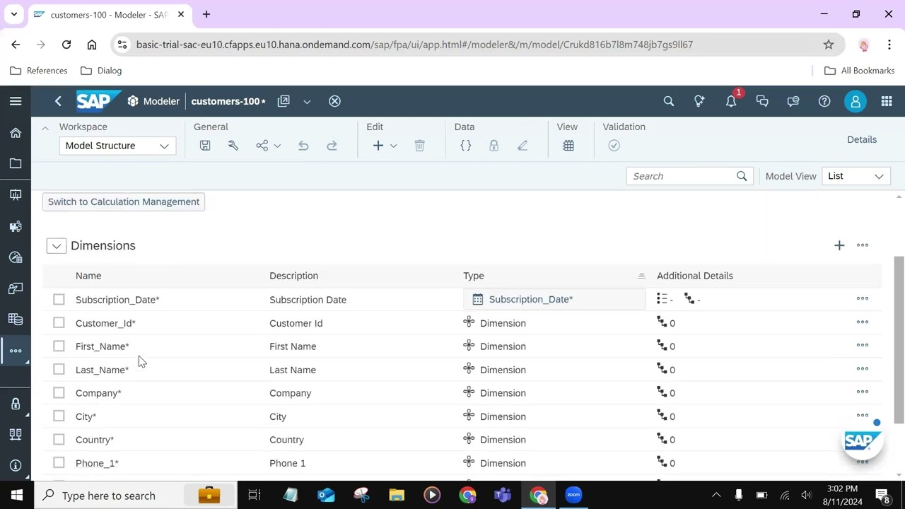 SAP Analytic Cloud - Introduction to Data Models