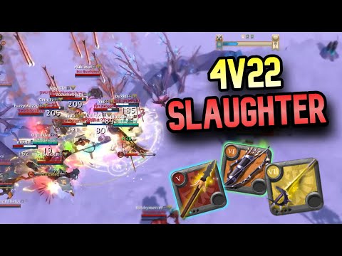 Destroying a 22 man ZERG! | True albion smallscale
