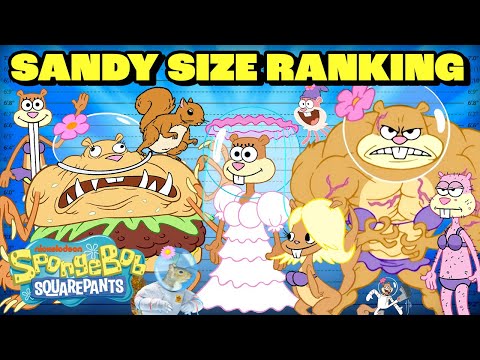 Sandy Cheeks Ranking By Size! 📏 | @SpongeBobOfficial