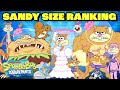 Sandy Cheeks Ranking By Size! 📏 | SpongeBob