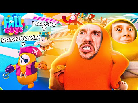 BRANCOALA E MARCOS JOGAM FALL GUYS - FINAL EMOCIONANTE! Brancoala Games