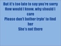 Glee She's Not There with lyrics 
