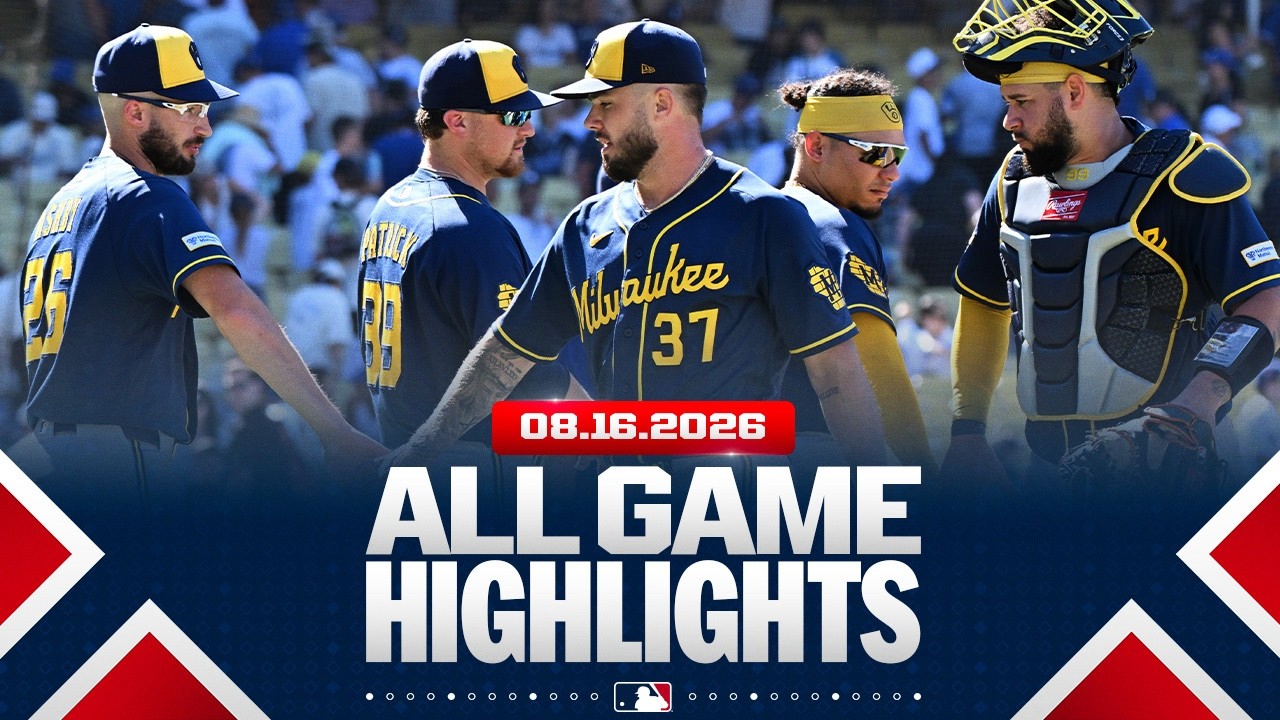 Highlights from ALL GAMES on 8/16 (Noah Cameron's ONE-HIT SHUTOUT, Brewers win 3/4 in L.A. & MORE!)