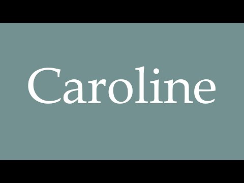 How to pronounce ''Caroline'' correctly in French