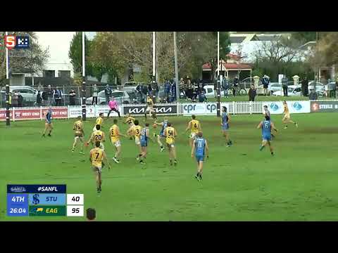 Rd 8 SANFL Snapshot - Sturt's James Richards curls through a checkside