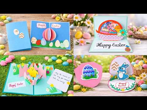 4 Easy DIY Easter Pop Up Cards 🐰 3D Handmade Easter Card Ideas | DG Handmade