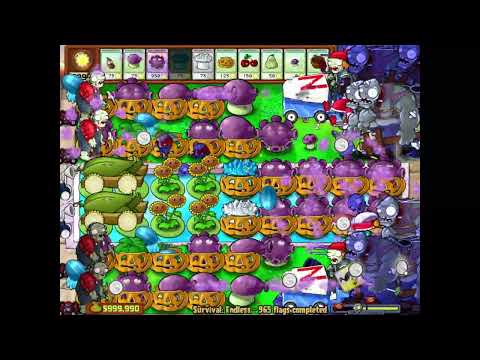 Plants Vs. Zombies Survival Endless - Flags 965-966