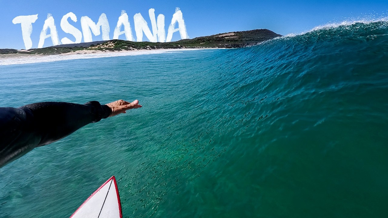 SURFING PUMPING WAVES IN TASMANIA! (POV INSTA360)