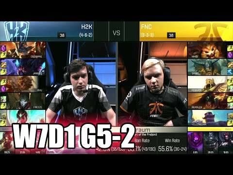 Fnatic vs H2K Gaming | Game 2 S6 EU LCS Summer 2016 Week 7 Day 1 | FNC vs H2K G2 W7D1 1080p