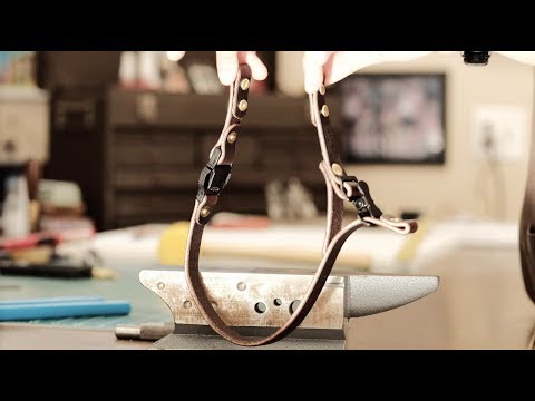 Making a Leather Firefighter Helmet Chin Strap - ASMR Build