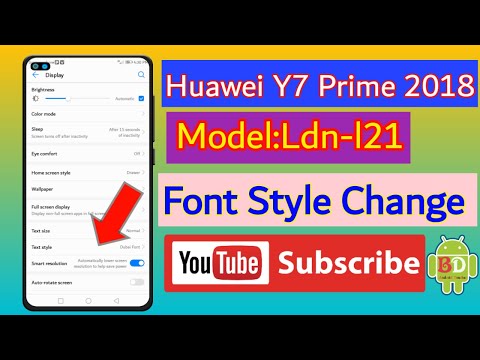 How To Change Font Style In Huawei Y7 Prime 2018 | Model Ldn-L21 | Huawei Font Style Change Sinhala
