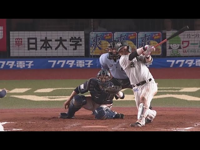 【6回裏】マリーンズ・田村 満塁の大チャンスでタイムリー2ベースを放つ!! 2019/7/31 M-B