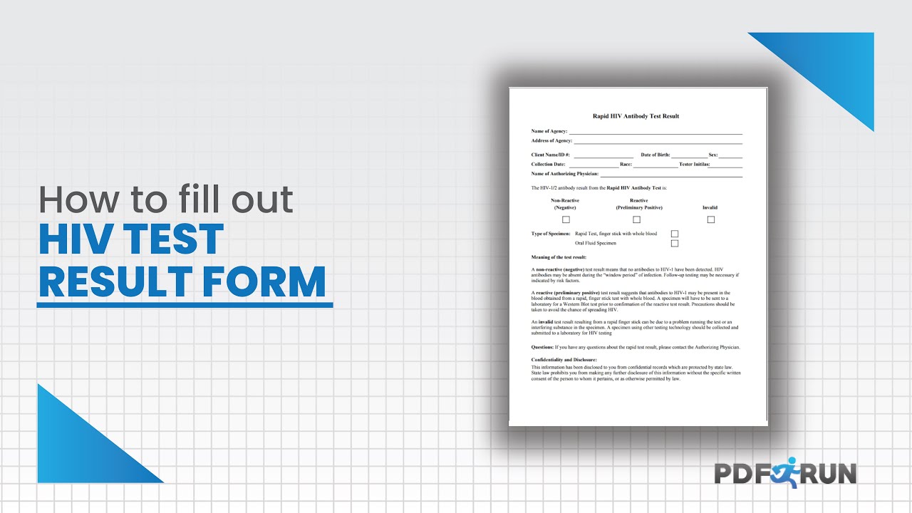 How to Fill Out an HIV Test Result Form | PDFRun