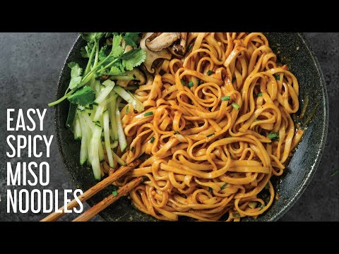 Easy Spicy Miso Noodles | One Pot & One Bowl, Vegan Asian Recipe