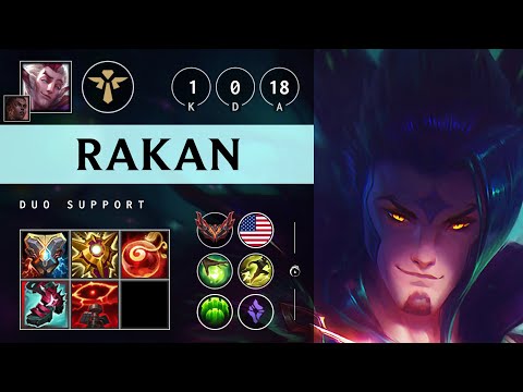 Rakan Support vs Janna - NA Grandmaster Patch 25.13