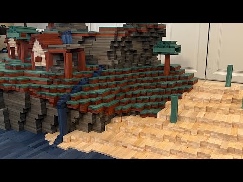 Minecraft in Real Life with KEVA planks! **Timelapse Construction** #minecraft #keva #building