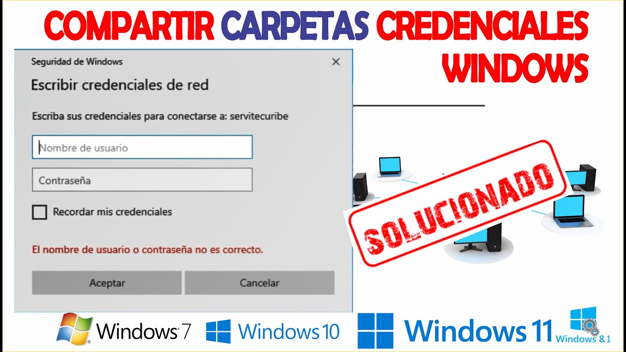 SOLUCIONADO CREDENCIALES DE WINDOWS / NO TE PUEDES CONECTAR EN RED WINDOWS 11 - 10