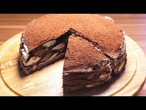 No oven 😳 beautiful and so yummy chocolate crepe cake 🤤 very easy 🤩