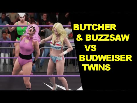 GLOW 1985 Butcher and Buzzsaw vs The Budweiser Twins - Elimination Tag