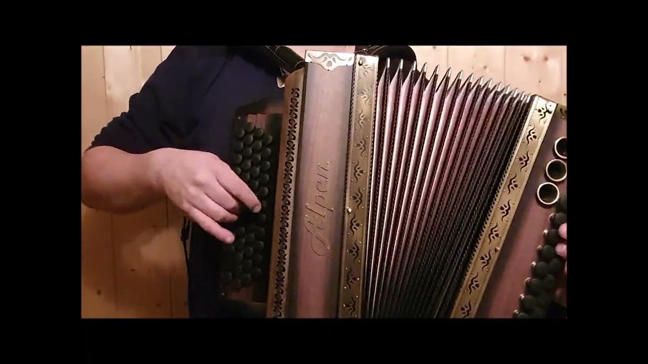 Steirische Harmonika Alpen Natur "Nuss Antik" 48/18 G C F B