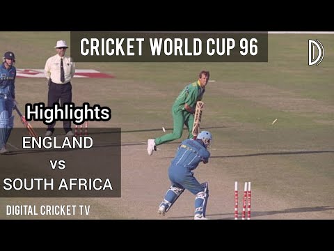 CRICKET WORLD CUP 96 / ENGLAND vs SOUTH AFRICA / 14th Match / Highlights / DIGITAL CRICKET TV