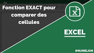 Fonction Exact : Comparer des cellules dans Excel pour savoir si elles sont identiques