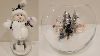 HOW TO MAKE A SNOWMAN SCENERY | CHRISTMAS DIY | INEXPENSIVE DIY | HOW TO MAKE A BEAUTIFUL SCENERY