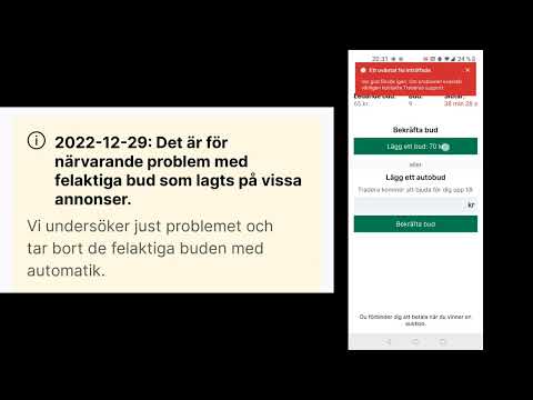 Driftstörning på Tradera igen... 2022-12-29